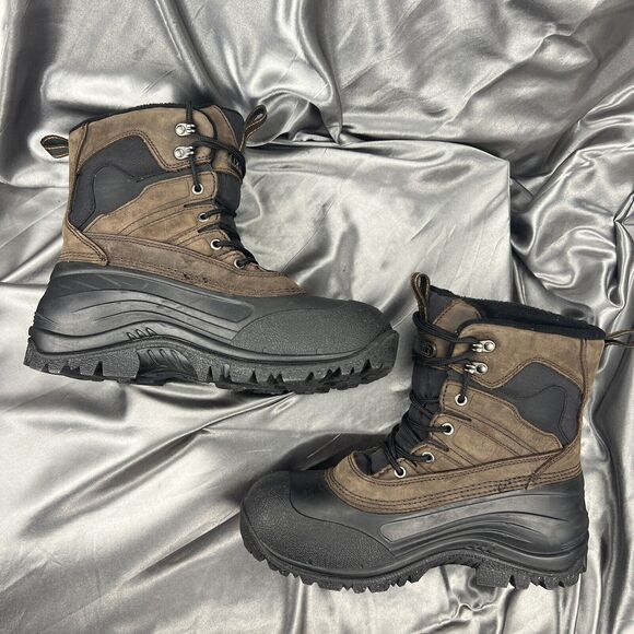 Kamik Men's Boots Size 9 Pedigree Safety Toe Work Removable Liners Winter Brown - Picture 9 of 17